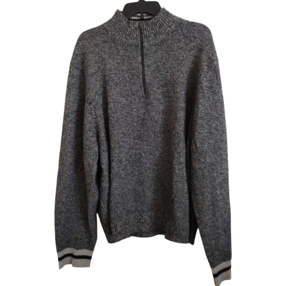 Bloomingdales The Mens Store 100% cashmere grey mock turtleneck sweater Size XXL